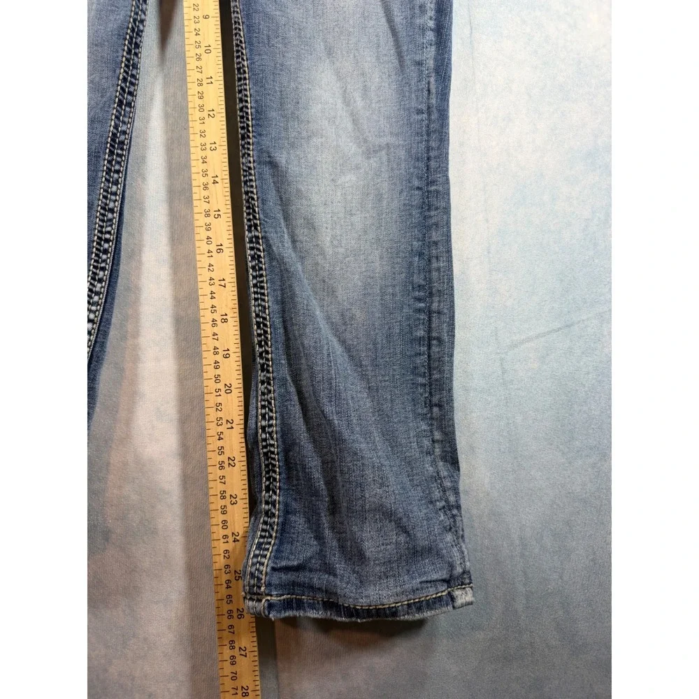 BKE Alec Straight Leg Jeans Mens 30R Medium Wash Excellent Stretch Denim Hem